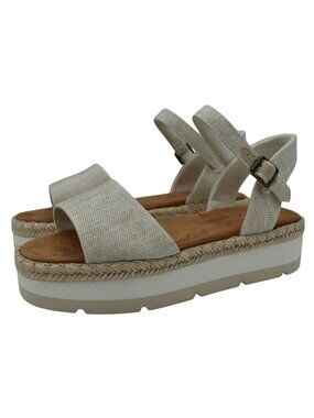 TOMS Womens Size 10 Ronan Natural Yarn Dyed Espadrille‎ Sandals Shoes